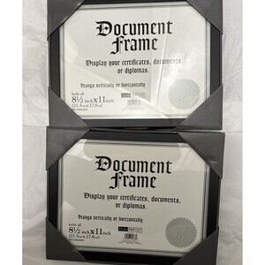 Lot of 2 Home Profiles Document Photos Frame 8.5 x 11 Black NIB